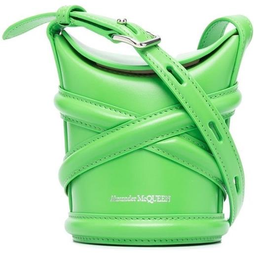 Alexander McQueen borsa a secchiello piccola - verde
