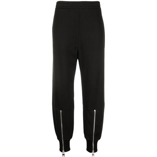 Alexander McQueen pantaloni sportivi con zip - nero