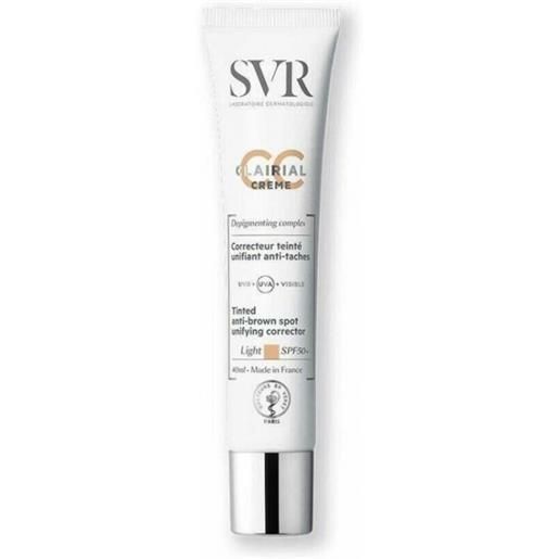 SVR clairial cc cream correttore colorato spf50+ light 40ml
