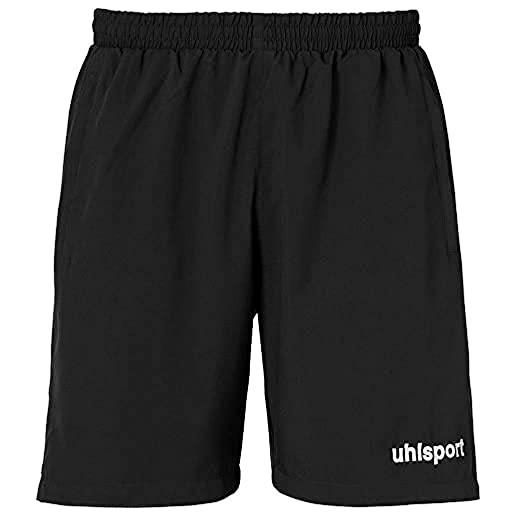 uhlsport essential woven - pantaloncini da calcio con tasche, da uomo, uomo, 100524701, nero, 3xl