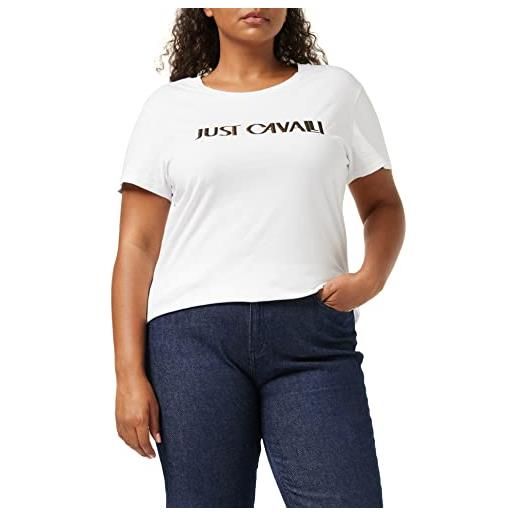 Just Cavalli t-shirt, 100 optical white, xl donna