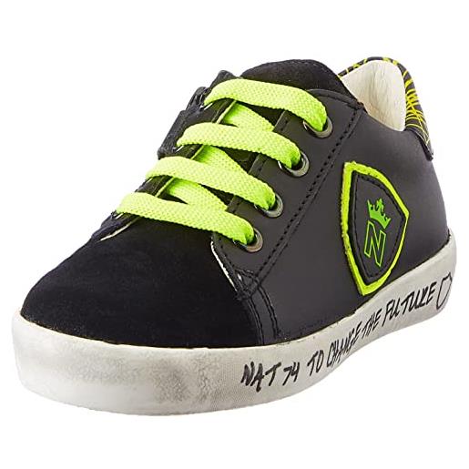 Naturino bambini e ragazzi Naturino korey 2 zip scarpe da ginnastica, black yellow fluo, 32 eu