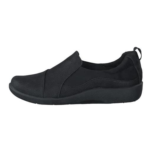 Clarks - sillian paz, zapato plano donna, nero (black) 35.5 eu