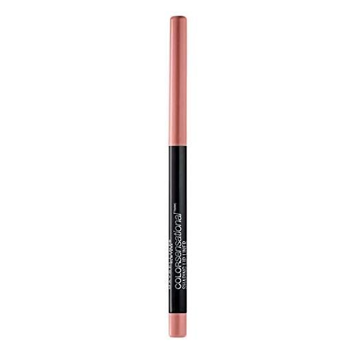 Maybelline new york color sensational shaping lip liner matita labbra, effetto volumizzante, 20 nude seduction