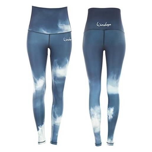 Winshape leggings da donna funzionali power shape jeans high waist hwl102, air, slim style, fitness, tempo libero, sport, yoga, allenamento, donna, panna/bianco/blu, xl