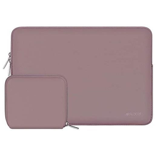 MOSISO laptop sleeve compatibile con mac. Book pro 16 2023-2019 m3 a2991 m2 a2780 m1 a2485 a2141/pro retina 15 a1398, 15-15,6 pollici notebook, neoprene borsa custodia con piccolo case, rosso mattone