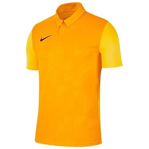 Nike trophy iv jersey ss, maglietta unisex-bambini e ragazzi, tour yellow/university gold/(black), xl