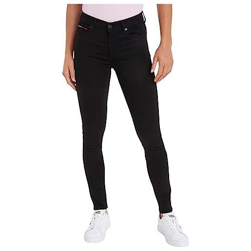 Tommy Jeans jeans donna nora mr skny elasticizzati, nero (staten black stretch), 32w / 28l