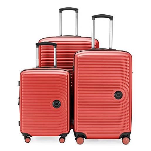 Hauptstadtkoffer mitte, valigie unisex - adulto, rosso (corall), set di valigie