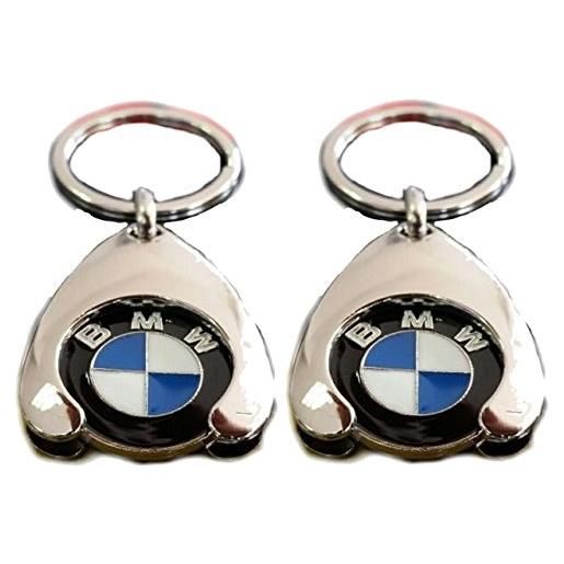 BMW, ciondolo portachiavi, con chip per carrello della spesa, 80272446749, per serie 1, serie 2, serie 3, serie 4, serie 5, serie 6, serie 7, x1, x2, x3, x4, x5, x6, durchmesser 23 mm