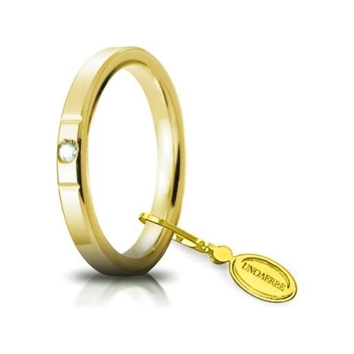 Unoaerre fede nuziale Unoaerre cerchi di luce 2,5 mm oro giallo con diamante