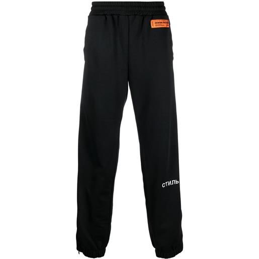 Heron Preston pantaloni sportivi con logo стиль - nero