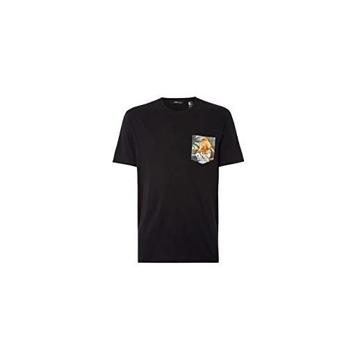 O'NEILL print, maglietta a manica corta uomo, nero (black out), xs