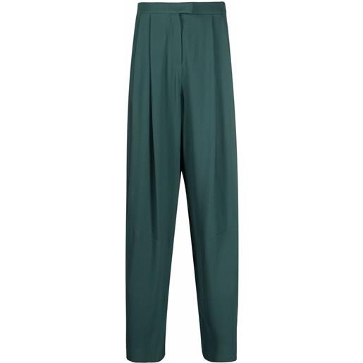 Emporio Armani pantaloni con pieghe - verde
