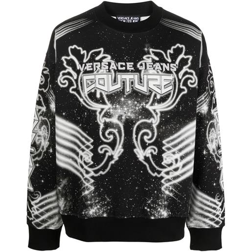 Versace Jeans Couture felpa space couture - nero