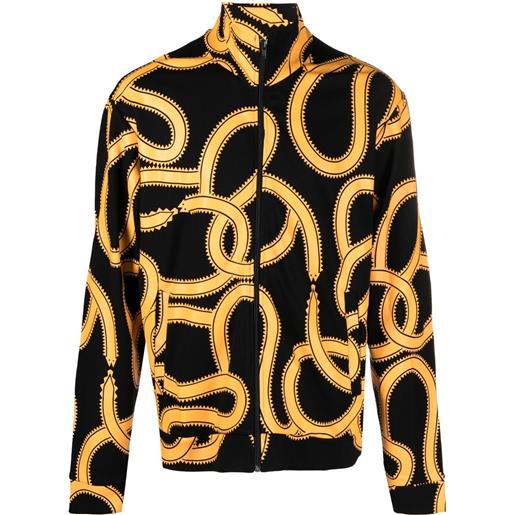 Marcelo Burlon County of Milan giacca con stampa pelle di serpente - nero