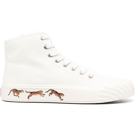 Kenzo sneakers con stampa tigre - bianco
