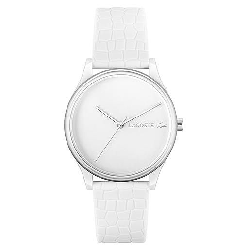 Lacoste orologio analogico al quarzo da donna con cinturino in silicone bianco - 2001246