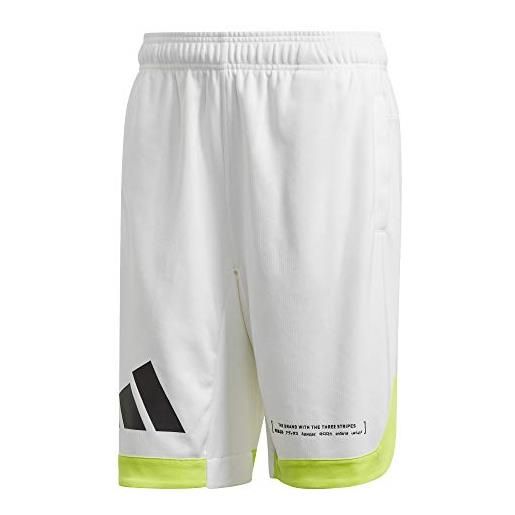 adidas m pack short - pantaloni corti da uomo, uomo, pantalone corto, fl3888, bianco (blanco/seliso), xs