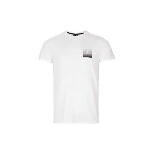 O'NEILL t-shirt a maniche corte gradiant cube hybrid, uomo, 11010 bianco neve, x-small-small