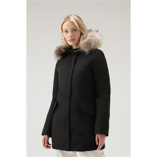 Woolrich donna arctic parka in urban touch con pelliccia removibile nero taglia xs