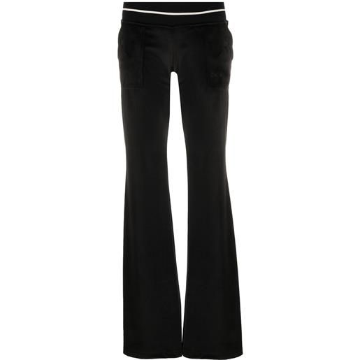 Palm Angels pantaloni sportivi con orlo a righe - nero