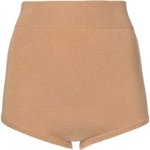 Cashmere In Love shorts felix a vita alta - marrone