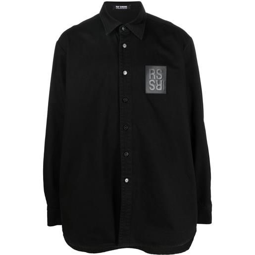 Raf Simons camicia con applicazione - nero