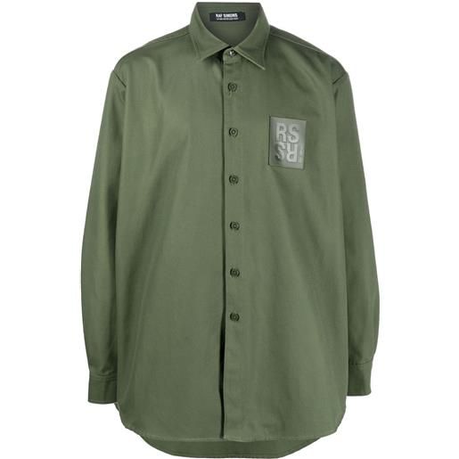 Raf Simons camicia con applicazione - verde