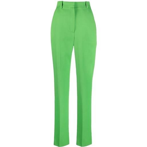 Alexander McQueen pantaloni slim a vita alta - verde
