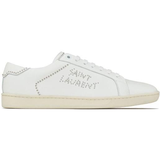 Saint Laurent sneakers con borchie - bianco