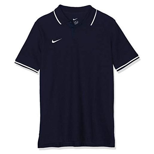Nike polo tm club19 ss, t-shirt unisex-adulto, grigio (charcoal heather/charcoal heather/white 071), s