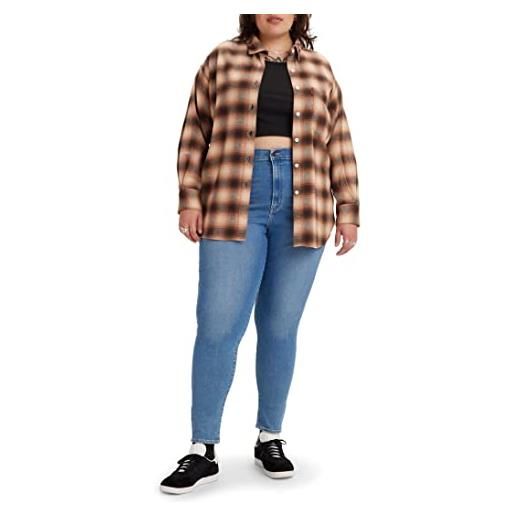 Levi's plus size mile high super skinny jeans donna, dark indigo worn in, 19