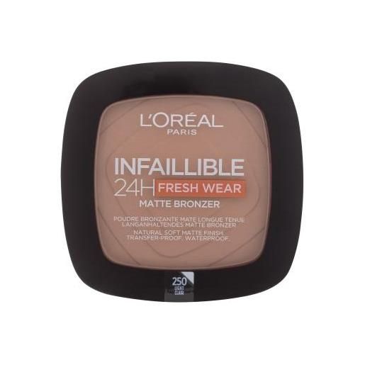 L'Oréal Paris infaillible 24h fresh wear matte bronzer bronzer opacizzante ad alta resistenza 9 g tonalità 250 light