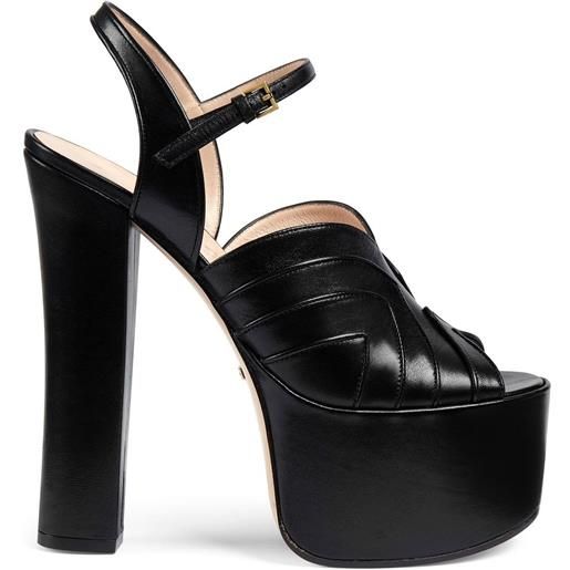 Gucci sandali a punta aperta - nero