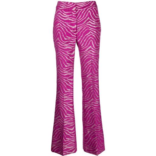 Genny pantaloni dritti zebrati - rosa