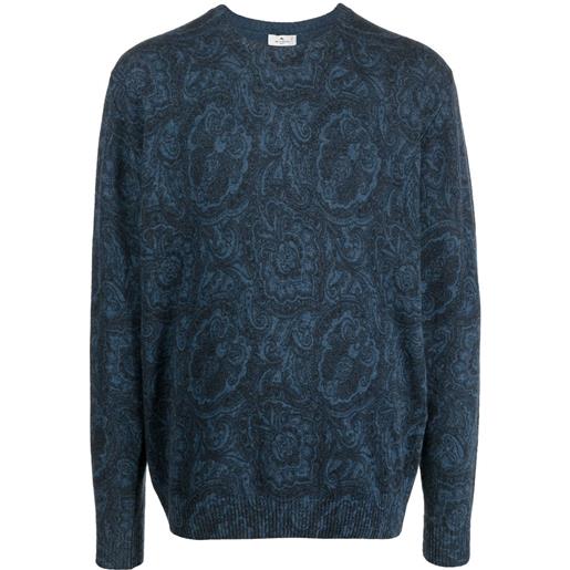 ETRO maglione con stampa paisley - blu