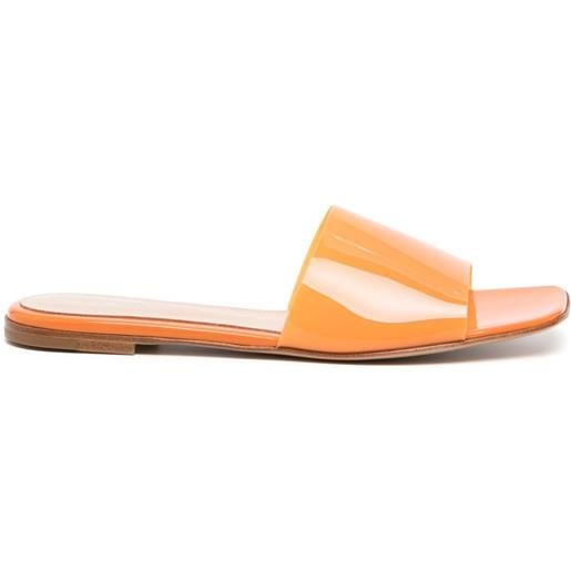 Gianvito Rossi sandali cosmic con punta quadrata - arancione