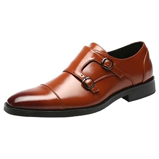 ANUFER signore inteligente punta a punta formale doppia fibbia scarpe eleganti da monaco nero sn070533 eu38