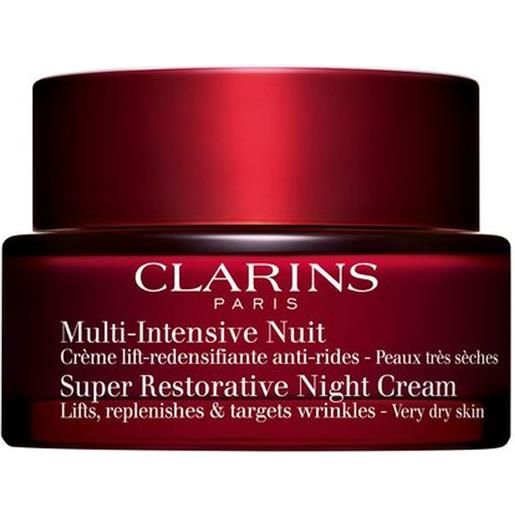 Clarins multi-intensive nuit - crème lift-redensifiante anti-rides - peaux très sèches 50 ml