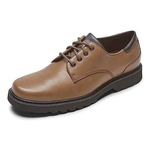 Rockport northfield leather - scarpe basse da uomo, marrone, 44.5 eu stretta