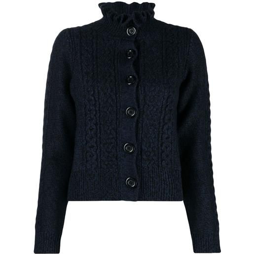 See by Chloé cardigan con ruches - blu