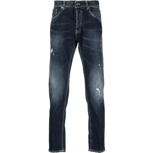 DONDUP jeans slim con effetto vissuto - blu