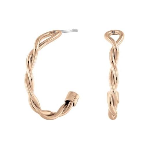 Tommy Hilfiger jewelry orecchini a cerchio da donna in acciaio inossidabile oro rosso - 2780732