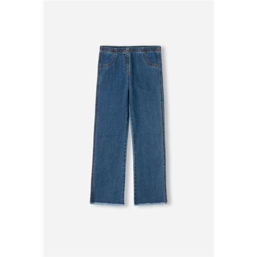 Calzedonia leggings in jeans a zampa cropped da bambina blu