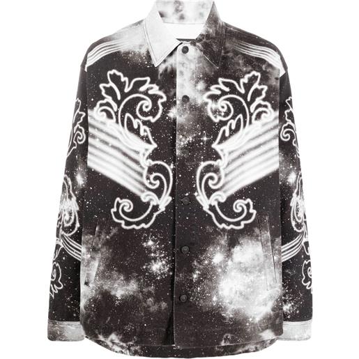 Versace Jeans Couture camicia con stampa space couture - nero