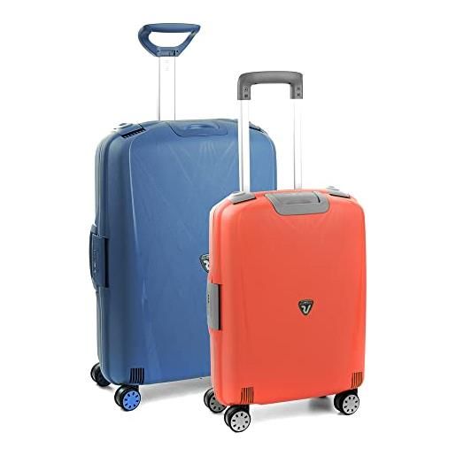 RONCATO light, bagagli set di unisex adulto, blu e arancione, rigidi e made in italy