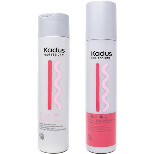 Kadus kit curl definer shampoo + conditioner senza risciacquo