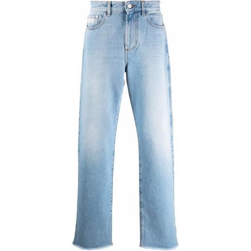 Gcds jeans a gamba ampia - blu