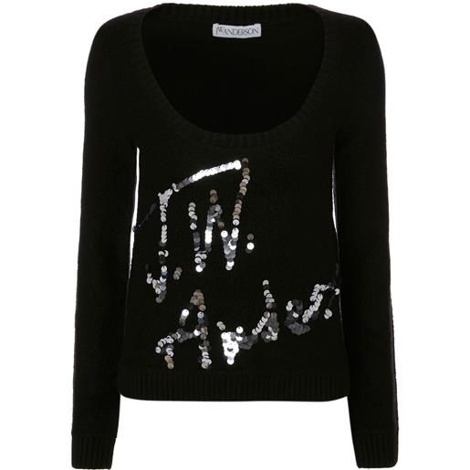 JW Anderson maglione con decorazione - nero